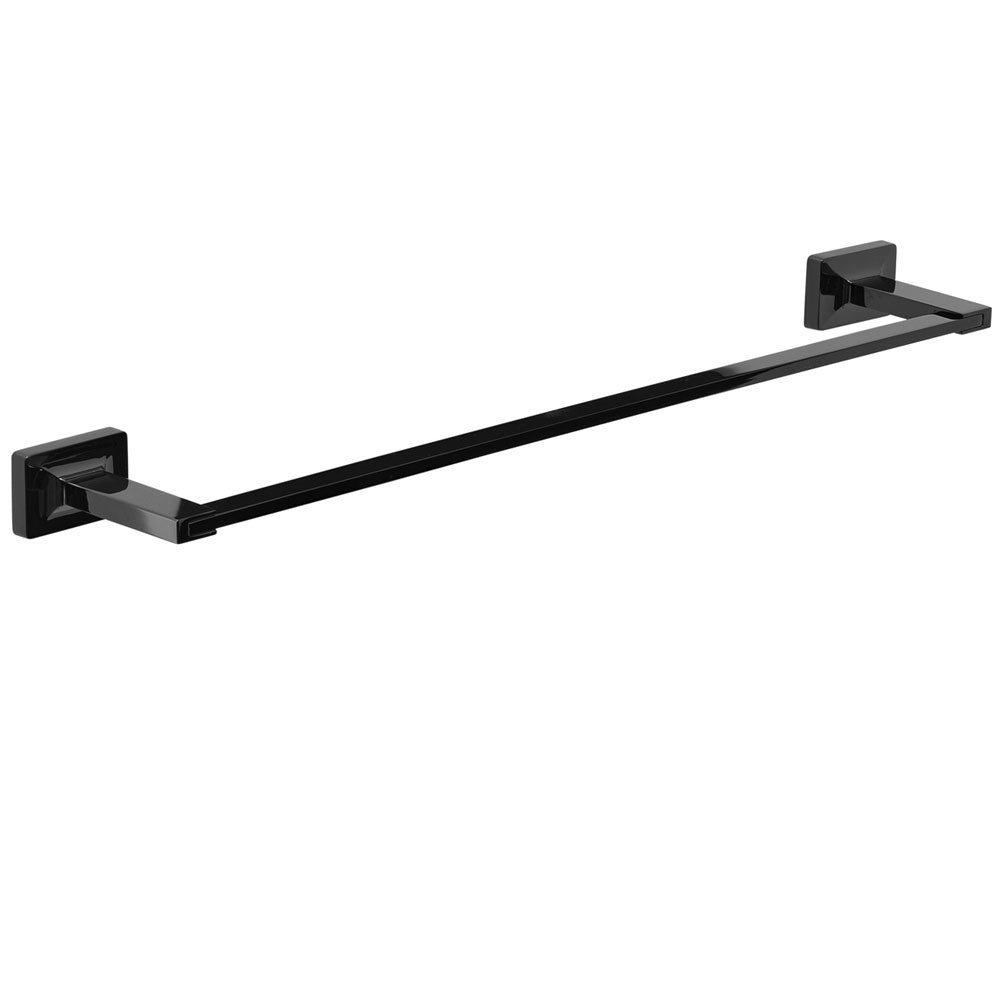 Porta asciugamani sospeso a barra in ottone 'Gran Torino' by Gedy - Nero lucido 50