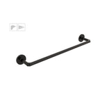 Porta asciugamani da incollo o da fissare a parete in ottone verniciato nero opaco collezione SebecÃ  di Lineabeta - 500mm