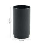 Portaspazzolini in resina Gedy serie Sharon - Nero Matt