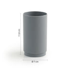 Portaspazzolini in resina Gedy serie Sharon - Grigio