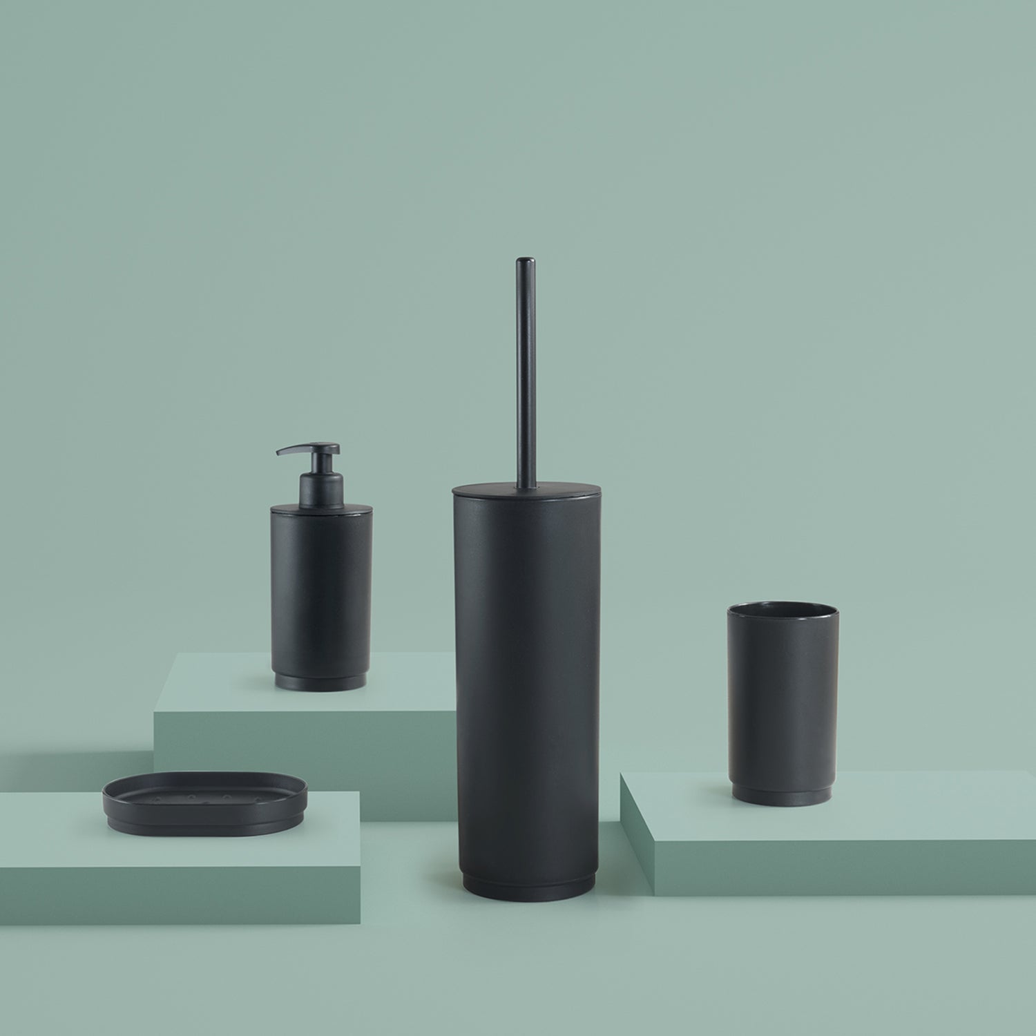 Scopino in resina Gedy serie Sharon - Nero Matt