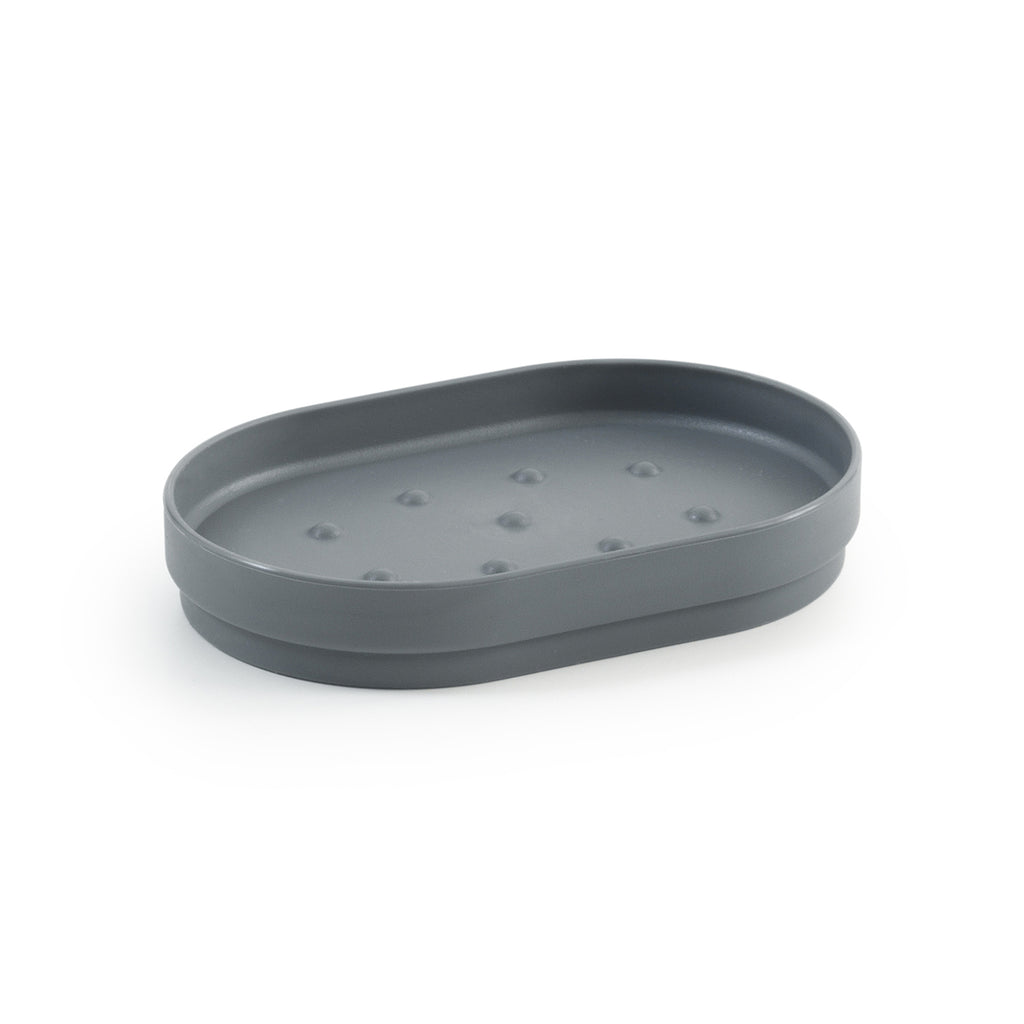 Portasapone in resina Gedy serie Sharon - Grigio