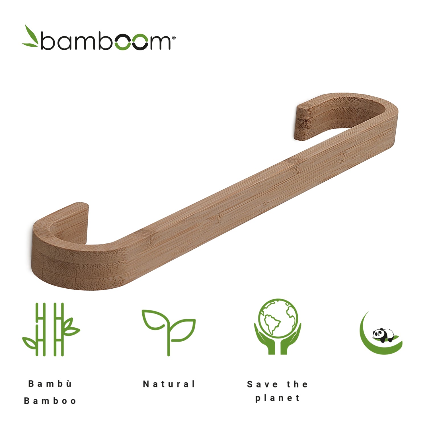 Portasalviette 40 cm in bambÃ¹ Gedy serie Himalaya - Naturale