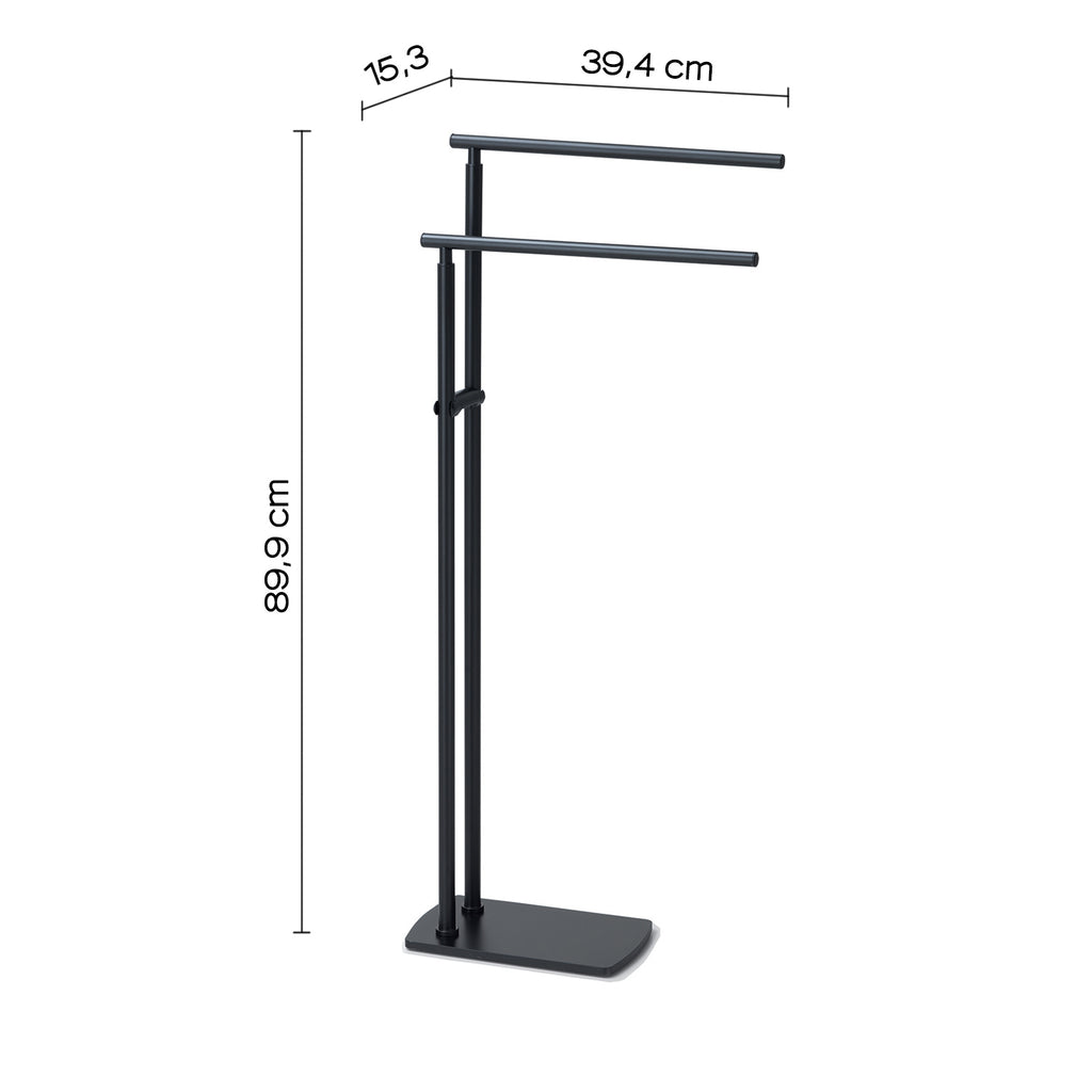 Piantana porta asciugamani in Acciaio Inox modello Florida di Gedy - Nero Matt