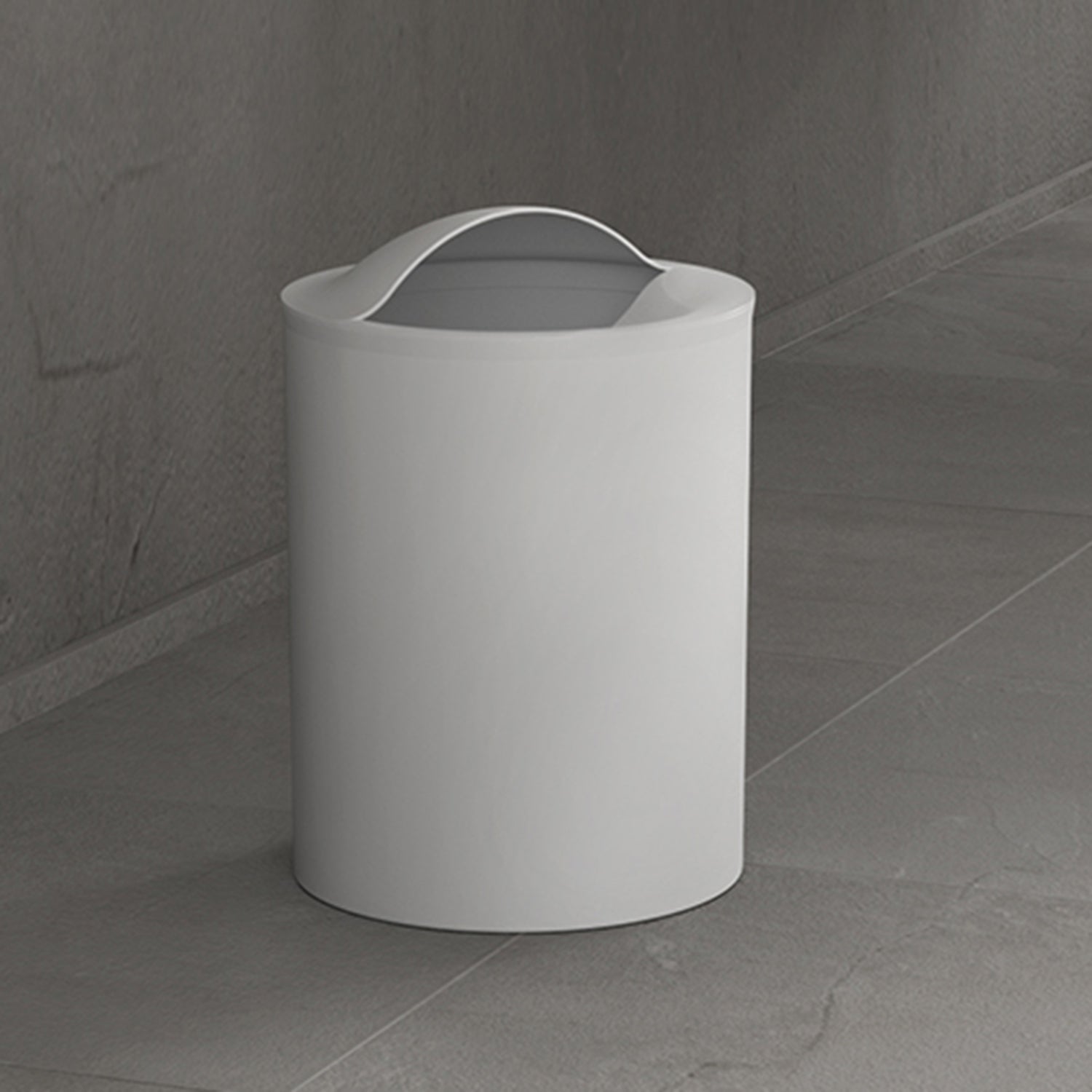 Cestino bagno da appoggio modello Eye di Gedy - Bianco