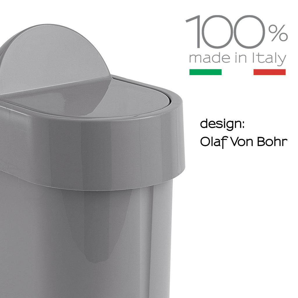 Portarifiuti da appoggio di Gedy serie Junior - Grigio