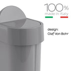 Portarifiuti da appoggio di Gedy serie Junior - Grigio