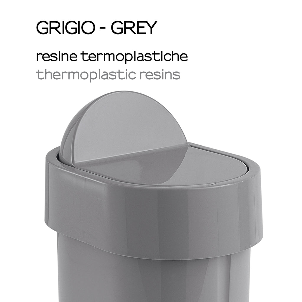 Portarifiuti da appoggio di Gedy serie Junior - Grigio