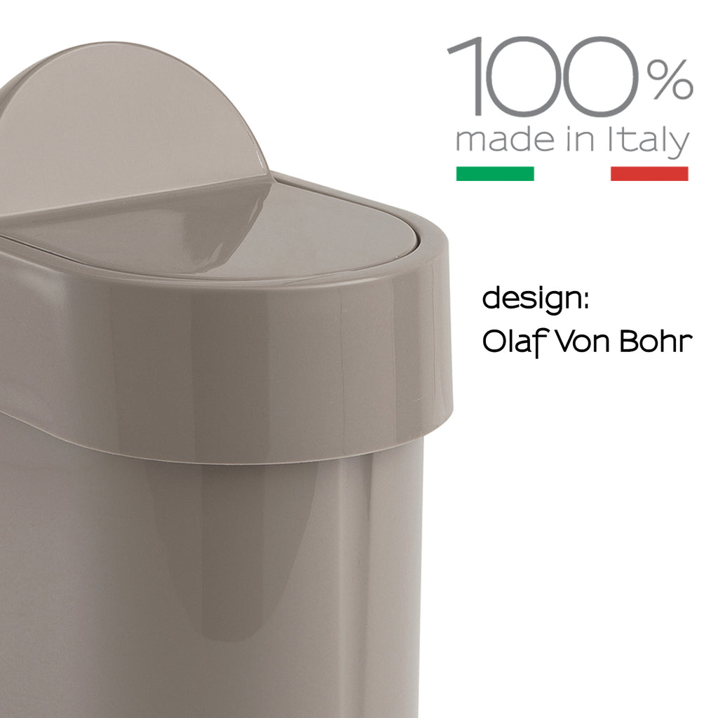 Portarifiuti da appoggio di Gedy serie Junior - Tortora