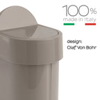 Portarifiuti da appoggio di Gedy serie Junior - Tortora