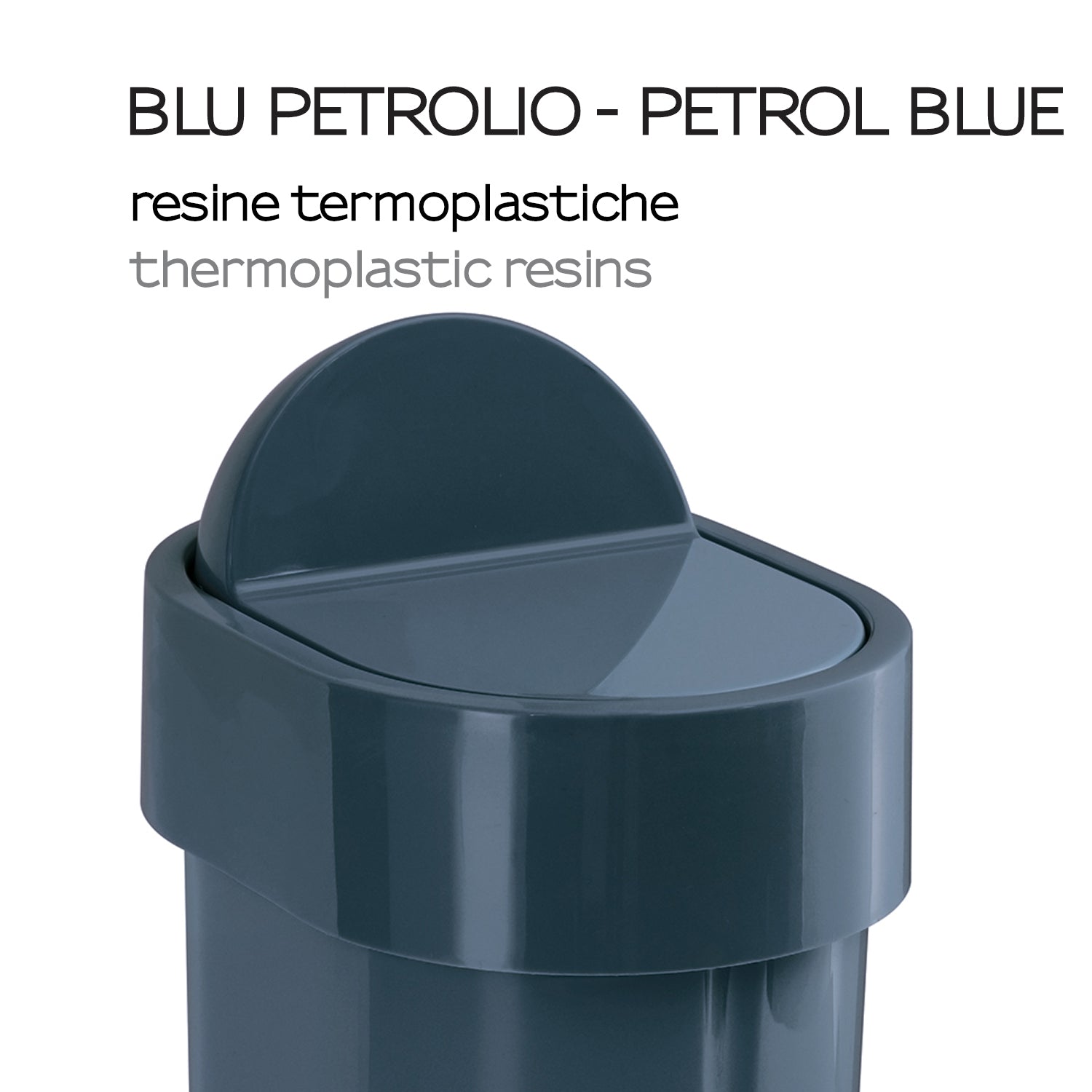 Portarifiuti da appoggio di Gedy serie Junior - Blu petrolio