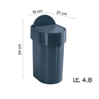 Portarifiuti da appoggio di Gedy serie Junior - Blu petrolio