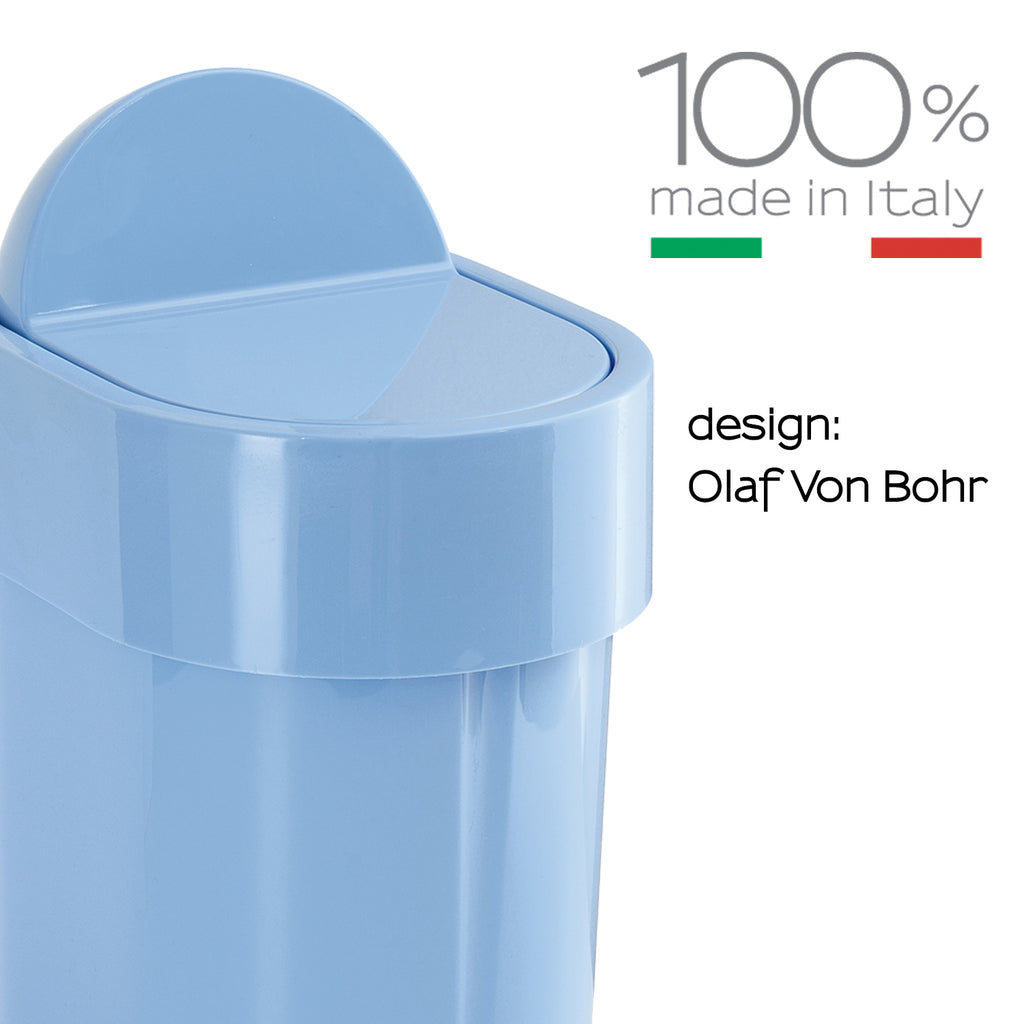 Portarifiuti da appoggio di Gedy serie Junior - Celeste