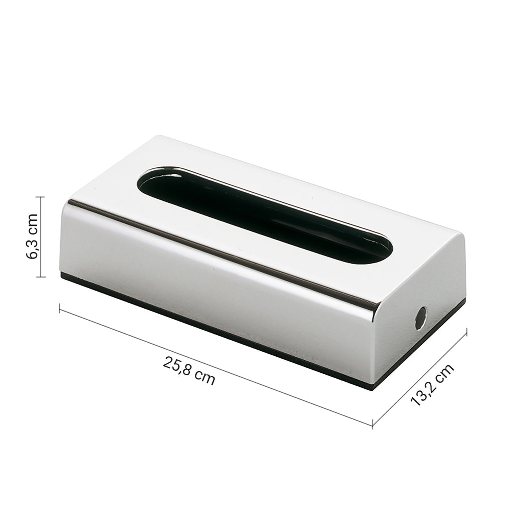 Porta fazzoletti in resine termoplastiche di Gedy - Cromato