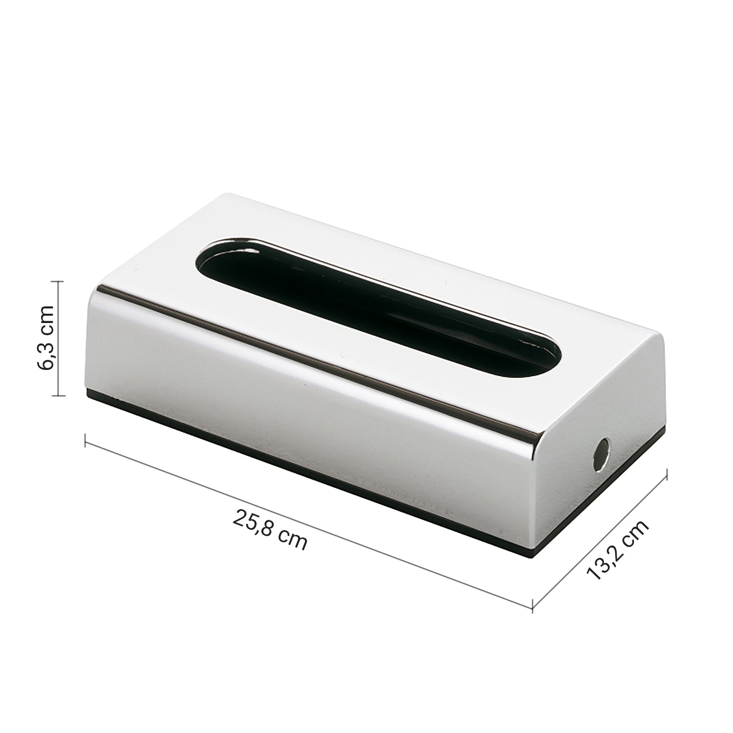 Porta fazzoletti in resine termoplastiche di Gedy - Cromato