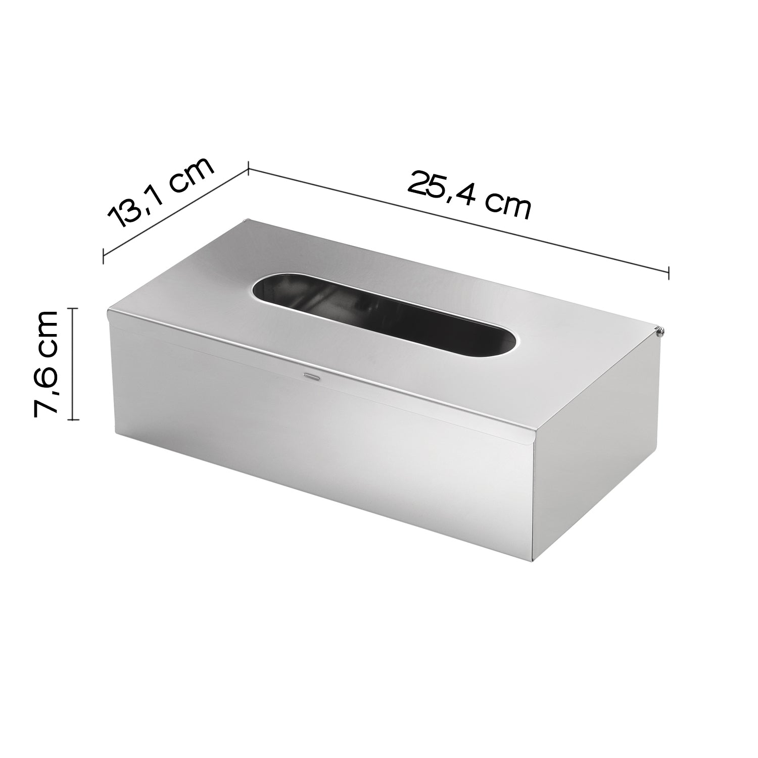 Porta fazzoletti rettangolare in Acciaio Inox AISI 304 di Gedy - Spazzolato