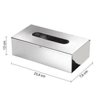 Porta fazzoletti rettangolare in Acciaio Inox AISI 304 di Gedy - Cromato lucido