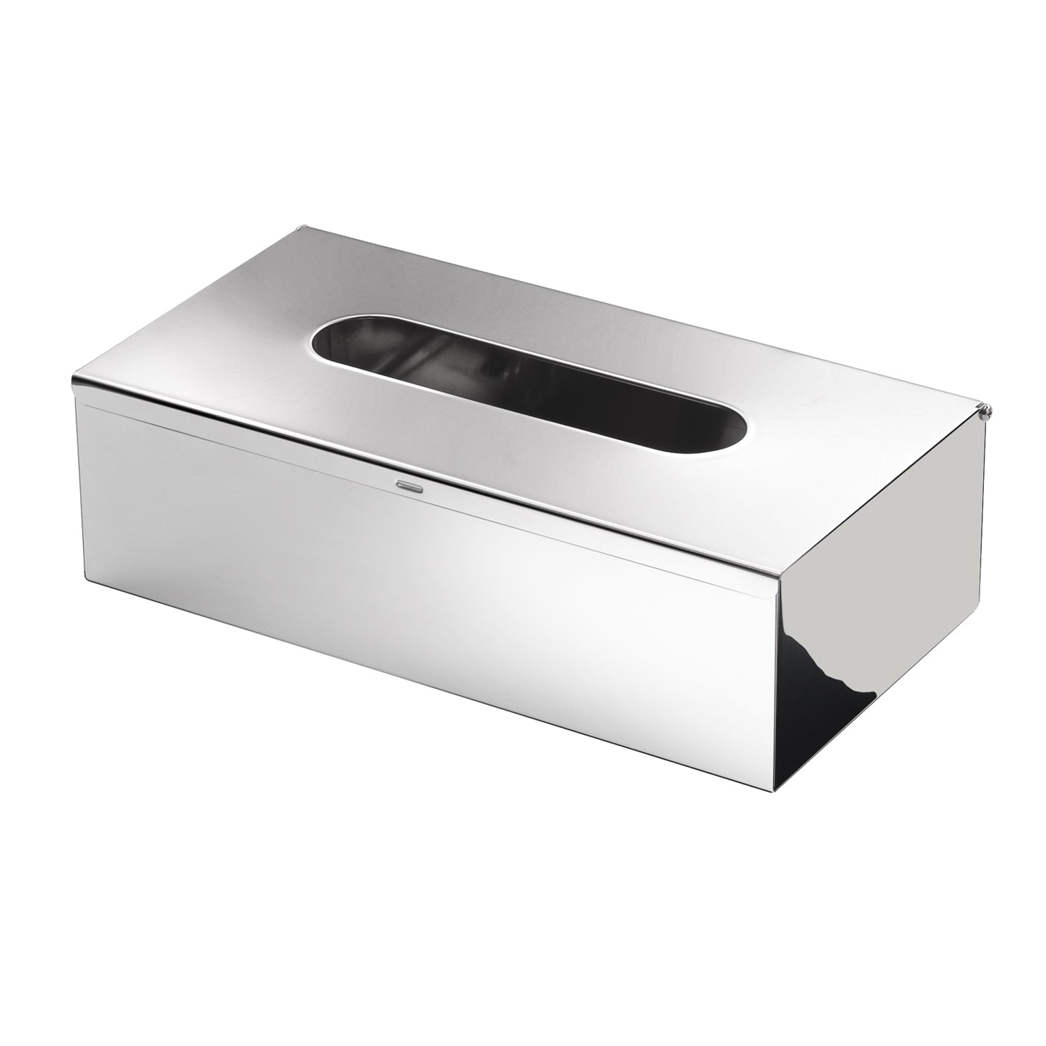 Porta fazzoletti rettangolare in Acciaio Inox AISI 304 di Gedy - Cromato lucido