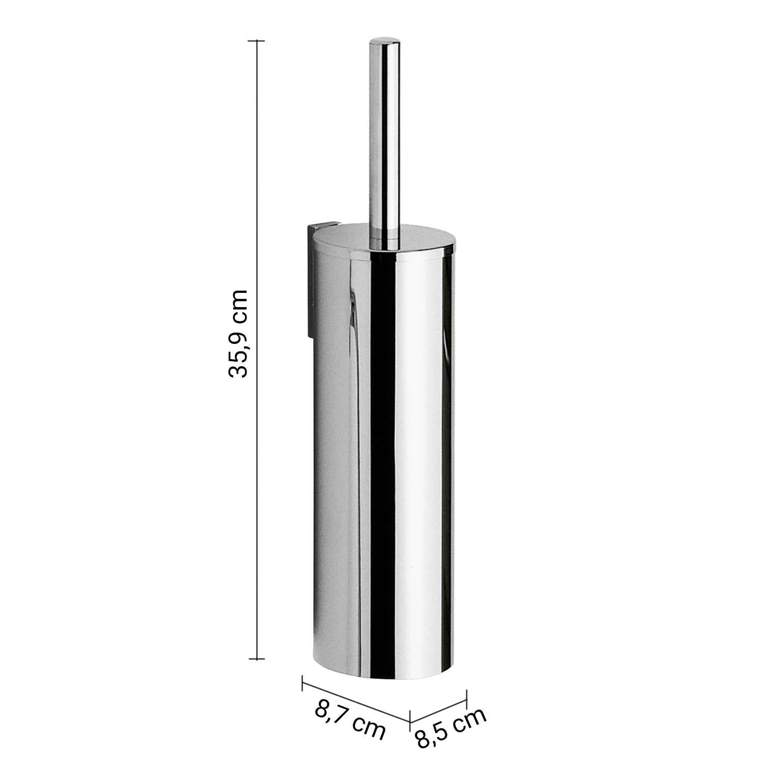 Scopino da terra e da muro in ottone modello Perseo di Gedy - Cromato