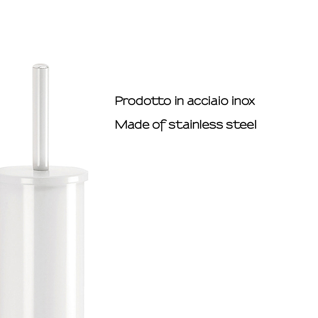 Scopino da appoggio modello Flip di Gedy in Acciaio Inox - Bianco