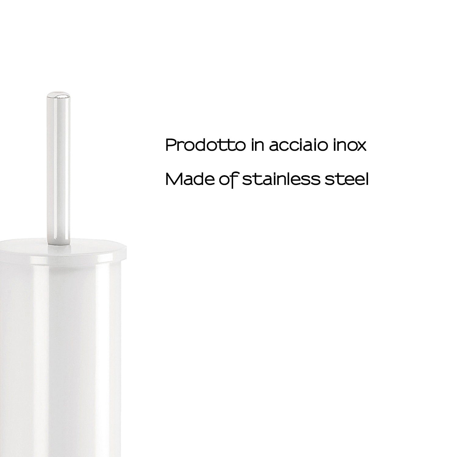 Scopino da appoggio modello Flip di Gedy in Acciaio Inox - Bianco