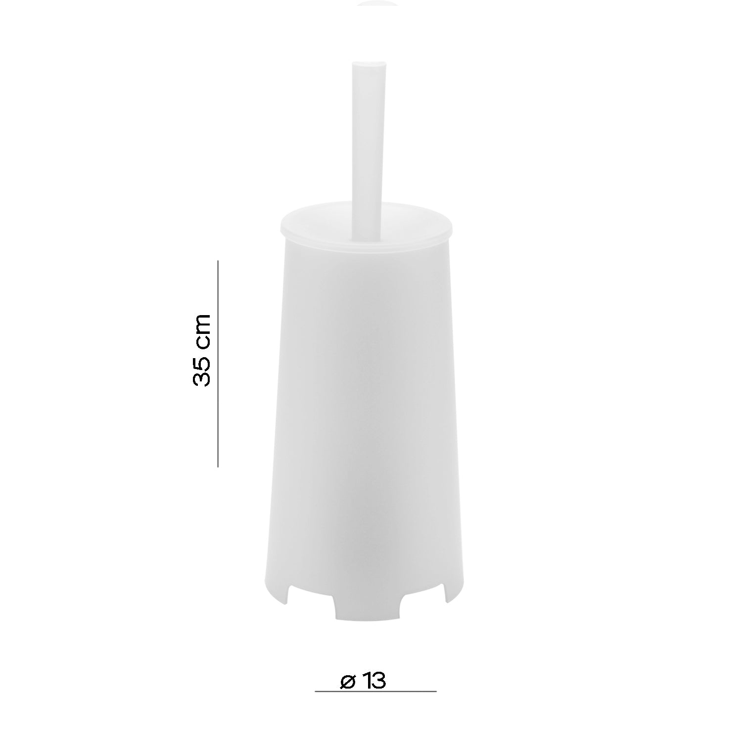 Scopino da appoggio di Gedy modello Oscar - Bianco Opalino