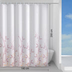 Tenda doccia in tessuto 180x200 cm modello Flora di Gedy - Rosa e Giallo