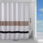 Tenda doccia in tessuto 240x200 cm modello Living di Gedy - Beige