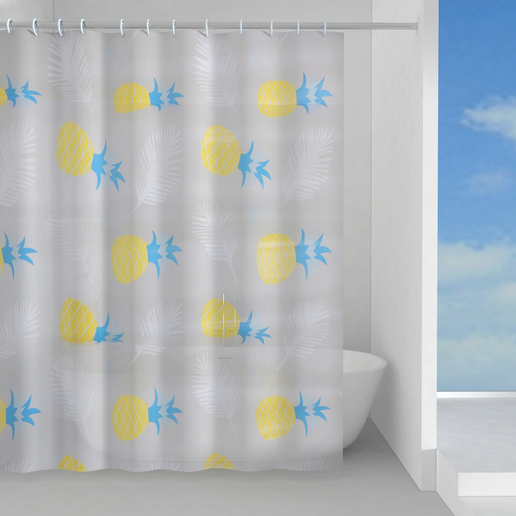 Tenda doccia in Peva 180x200 cm modello Tropical di Gedy - Azzurro e Giallo