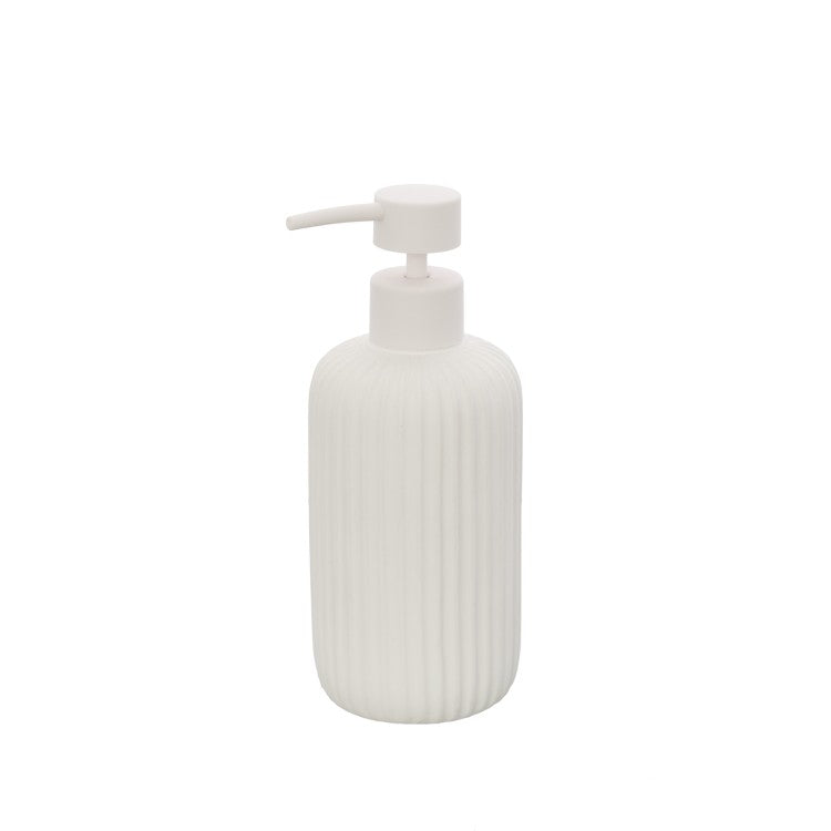 Dispenser sapone in ceramica soft touch BathCore serie Prisma - Bianco