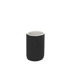 Portaspazzolini in ceramica soft touch BathCore serie Prisma - Nero