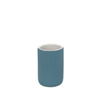 Portaspazzolini in ceramica soft touch BathCore serie Prisma - Blu pastello