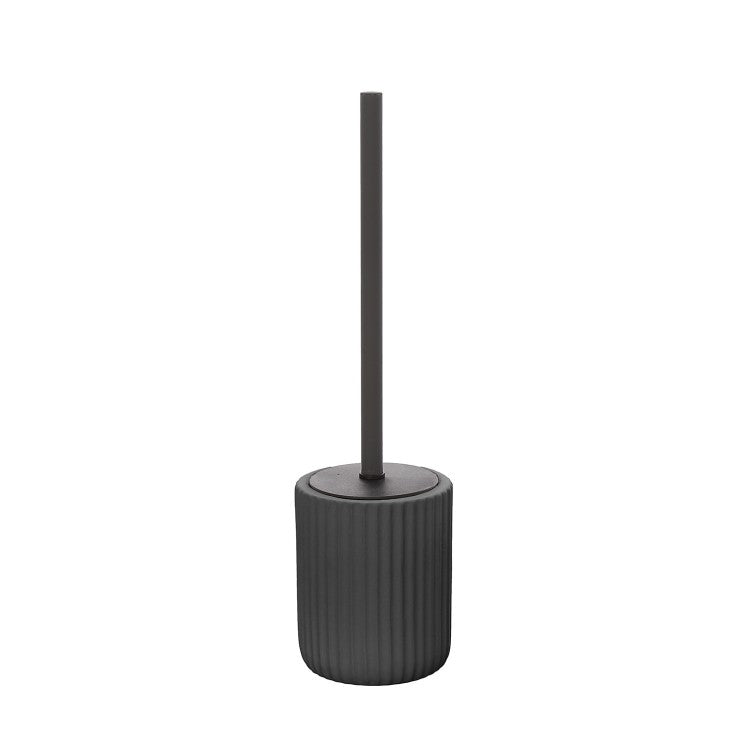 Portascopino in ceramica soft touch BathCore serie Prisma - Nero