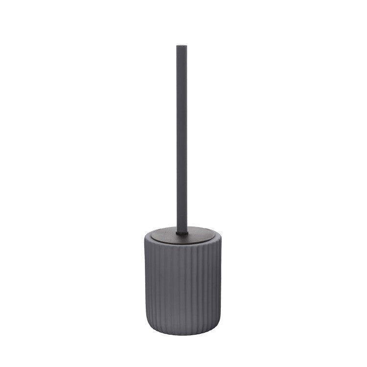 Portascopino in ceramica soft touch BathCore serie Prisma - Grigio