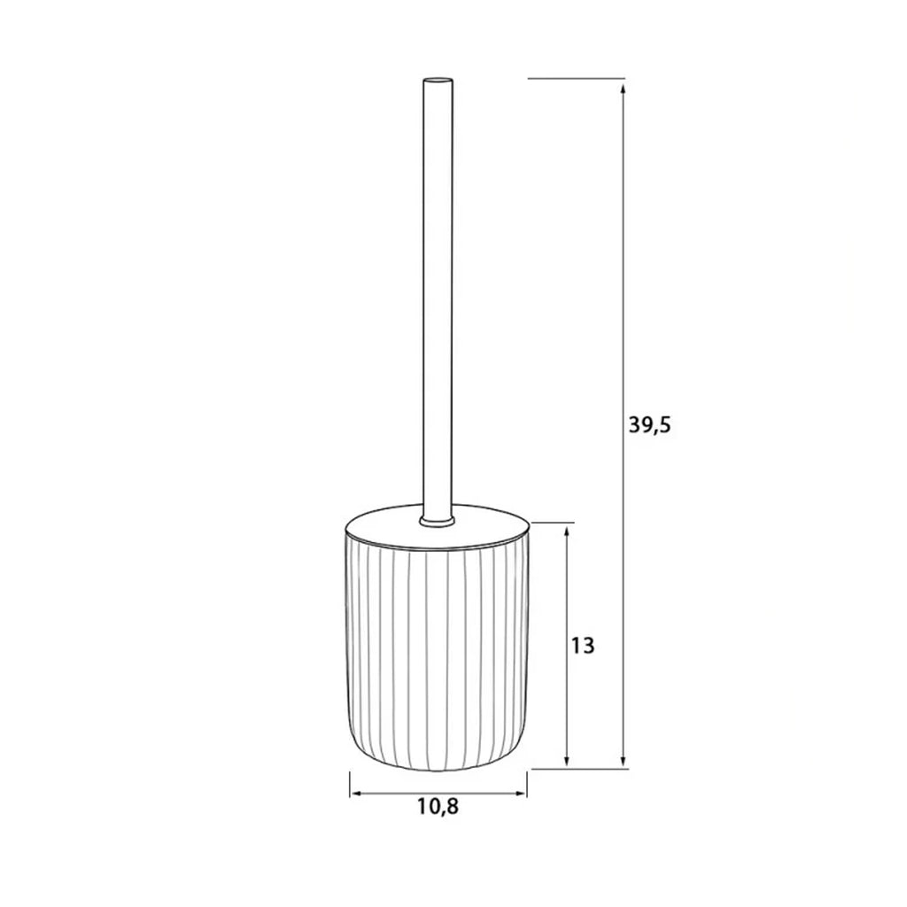 Portascopino in ceramica soft touch BathCore serie Prisma - Rosso Mattone