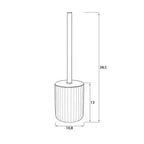 Portascopino in ceramica soft touch BathCore serie Prisma - Rosso Mattone