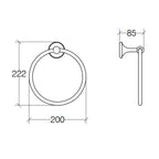 Anello porta asciugamani da muro Lineabeta Venessia in ottone cromato