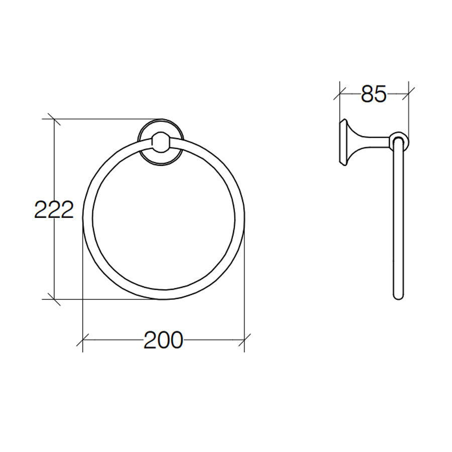 Anello porta asciugamani da muro Lineabeta Venessia in ottone cromato