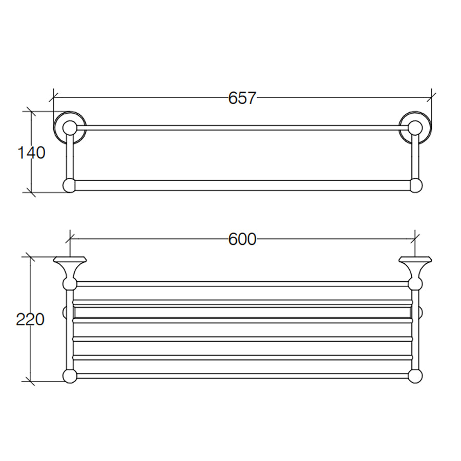Griglia porta asciugamani Venessia di Lineabeta con 7 barre per appendere
