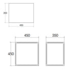 Sgabello collezione Scagni Lineabeta con struttura in acciaio verniciato bianco e seduta in laminato olmo fumÃ¨