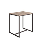 Sgabello collezione Scagni Lineabeta con struttura in acciaio verniciato nero e seduta in laminato olmo fumÃ¨