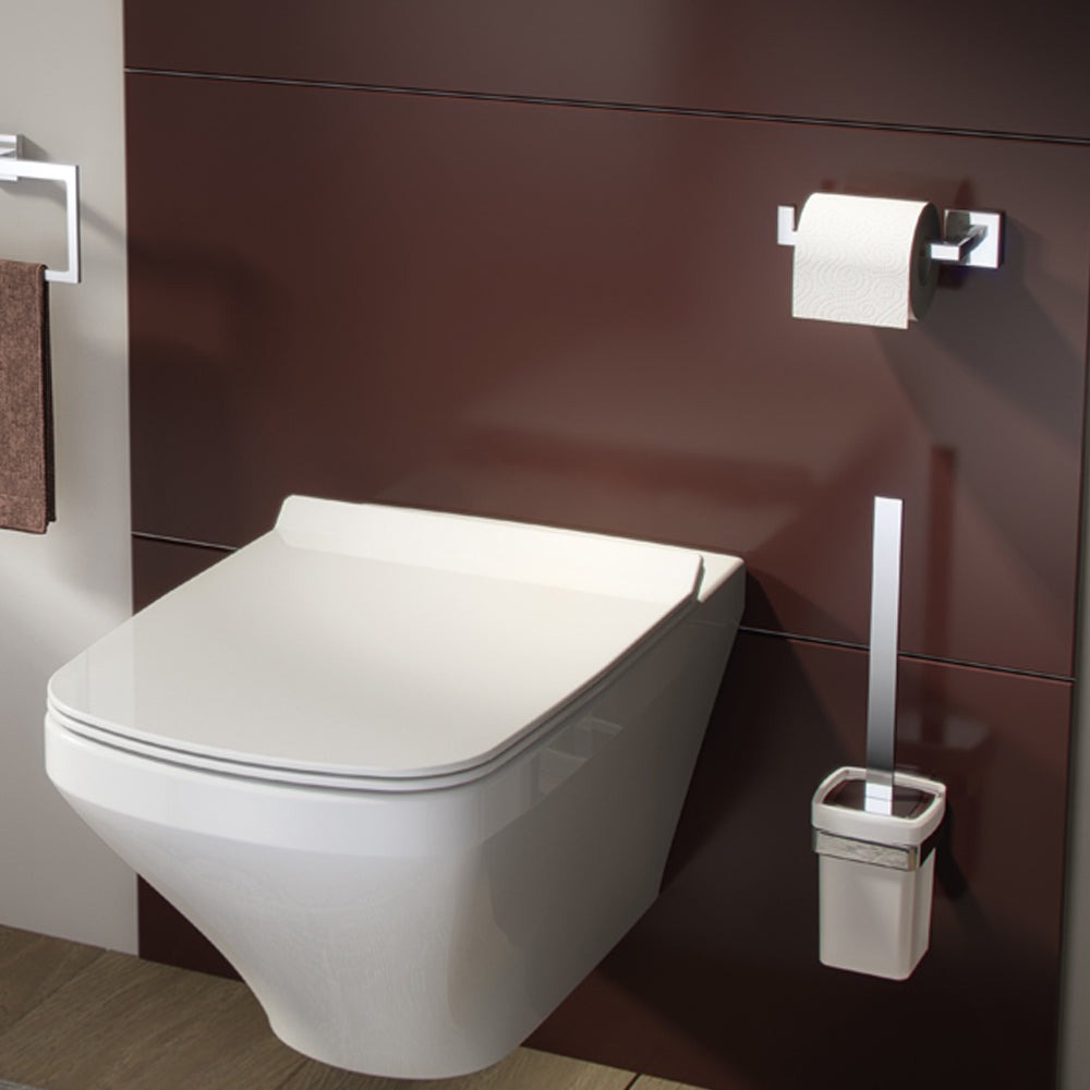 Portarotolo Gedy serie Elba in ottone e alluminio - Cromato