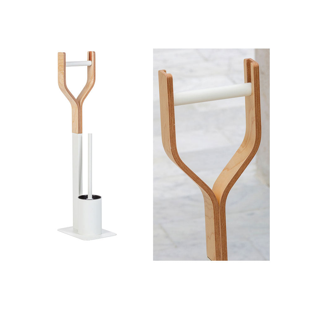 Piantana per il bagno 'Oslo' by Cipi porta rotolo e porta scopino - cm 15x20x67