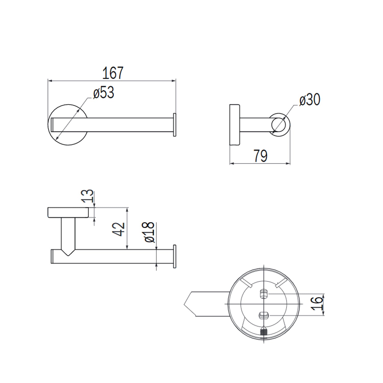 Portarotolo Carta Igienica in ottone cromato Lineabeta collezione Napie