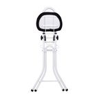 Sgabello da stiro regolabile e pieghevole in acciaio colore bianco