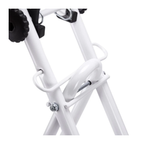 Sgabello da stiro regolabile e pieghevole in acciaio colore bianco