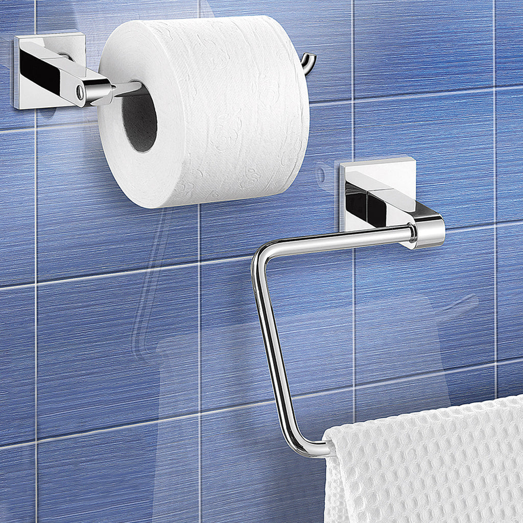 Portarotolo in Acciaio Inox di Gedy serie New Jersey - Cromato