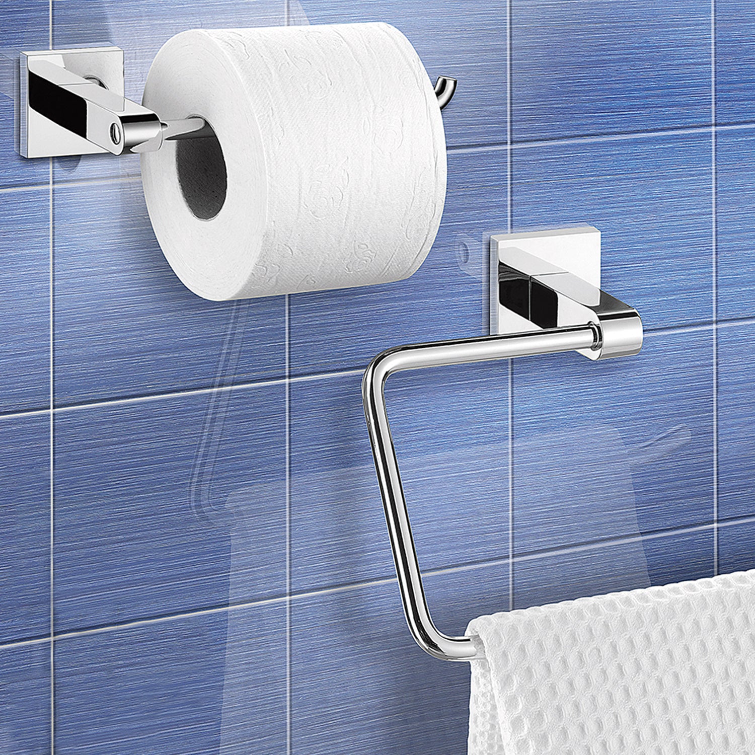 Portarotolo in Acciaio Inox di Gedy serie New Jersey - Cromato