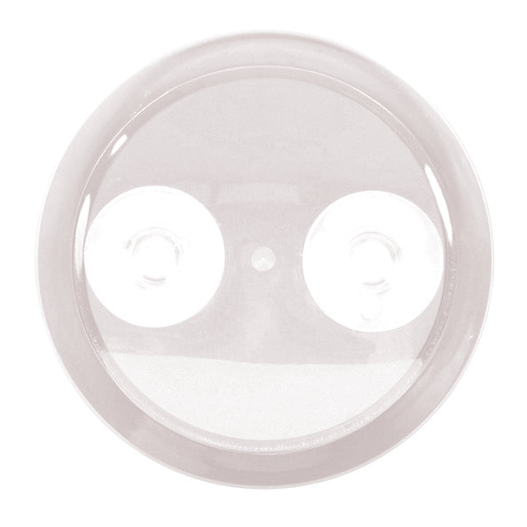 Specchio da bagno ingranditore rotondo con ventosa colore bianco