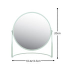 Specchio ingranditore da tavolo su base in acciaio modello Akira colore verde ghiaccio opaco